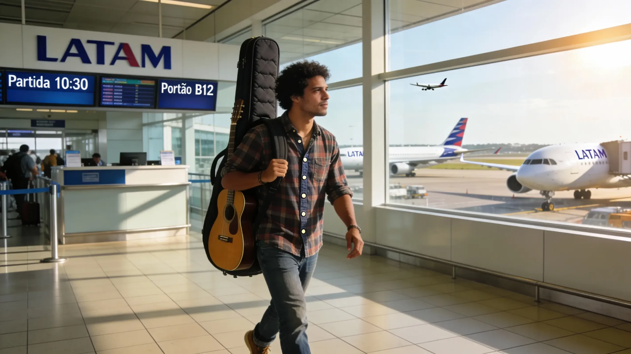 pode levar instrumento musical no avião